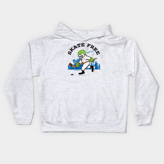 Skate Free Hockey Legend Kids Hoodie by SaucyMittsHockey